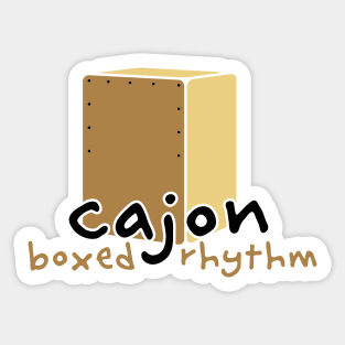 Cajon Rhythm Box Sticker